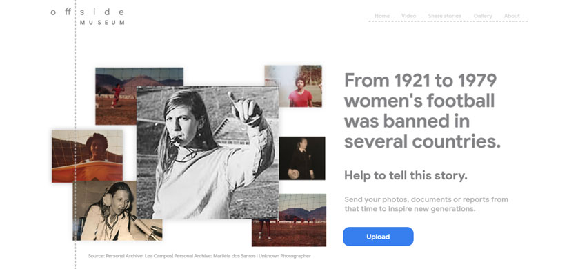 Google presentó "Offside Museum", un proyecto sobre fútbol femenino