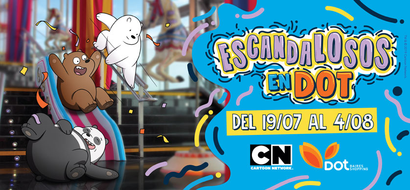 Acción de Cartoon Network con los Escandalosos en el DOT Baires Shopping