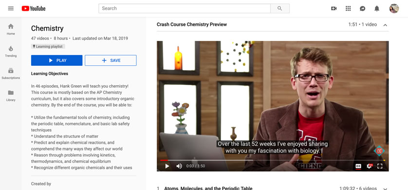 YouTube lanzó “Listas Educativas” para seguir aprendiendo