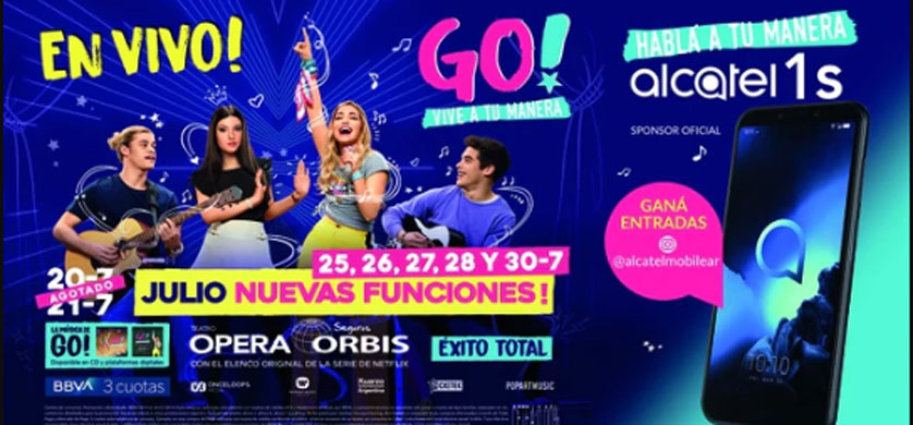 Alcatel es sponsor oficial de “Go! Vive a tu manera” en el Teatro Ópera