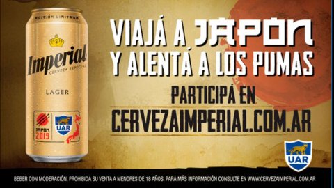 Acción de Cerveza Imperial para viajar a Japón a alentar a Los Pumas