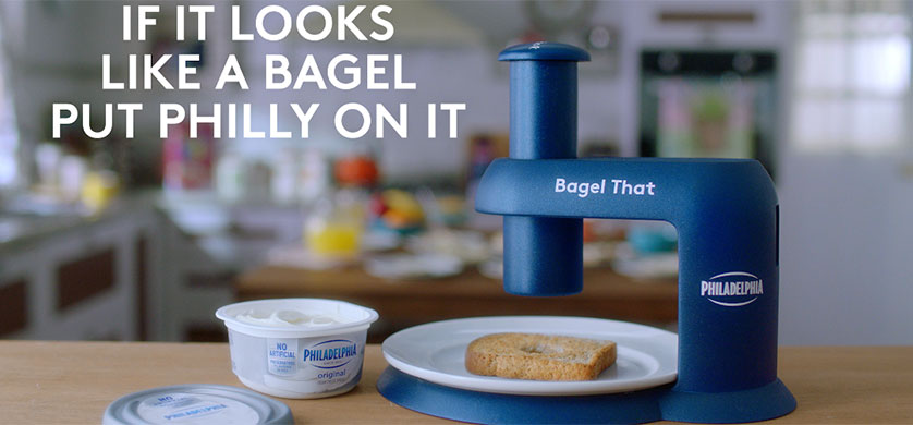 Gut creó la primera campaña para Philadelphia: "Bagel That" 