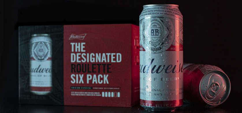“The Designated Roulette Six Pack”, lo nuevo de draftLine para Budweiser
