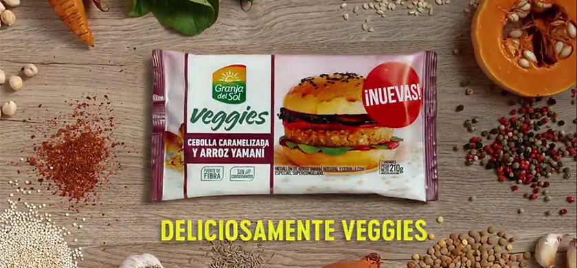 Craverolanis presentó su campaña para Hamburguesas Veggies