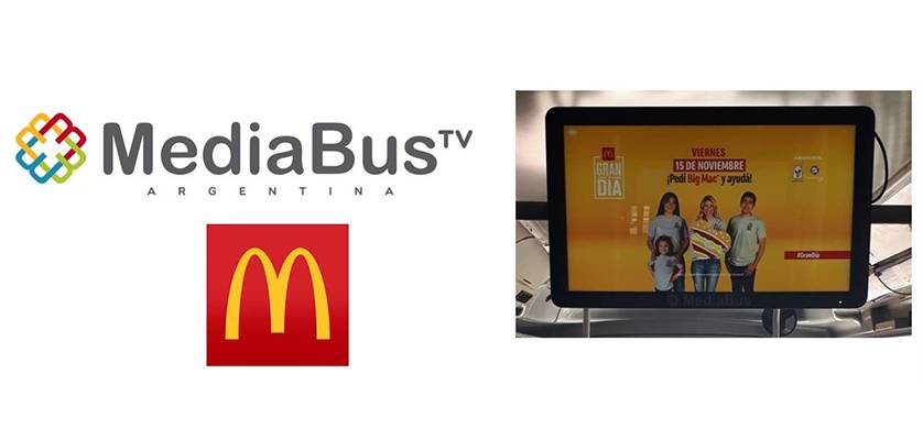 MediaBusTV acompaña a McDonald's con sus pantallas