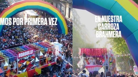 Brahma participó de la marcha del orgullo con una carroza propia