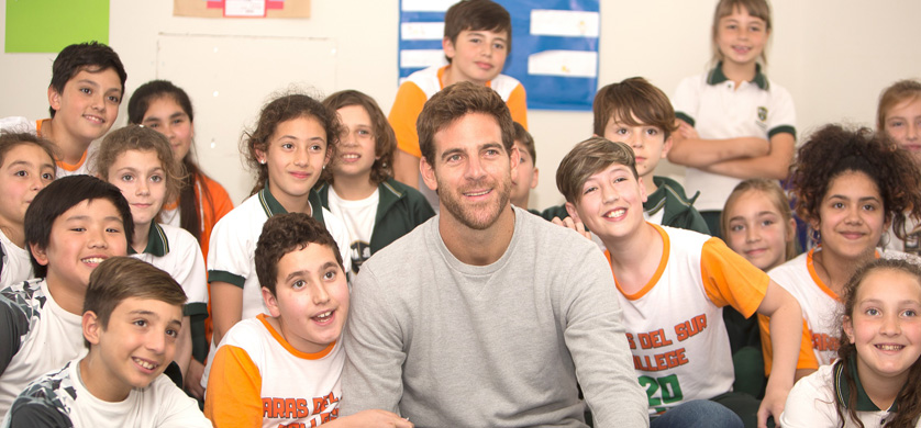 Del Potro entre entrenamiento y descanso en Haras del Sur