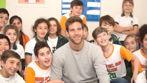 Del Potro entre entrenamiento y descanso en Haras del Sur