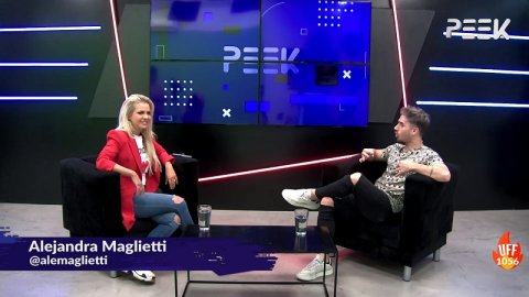 Alejandra Maglietti visitó por primera vez Peek Studios