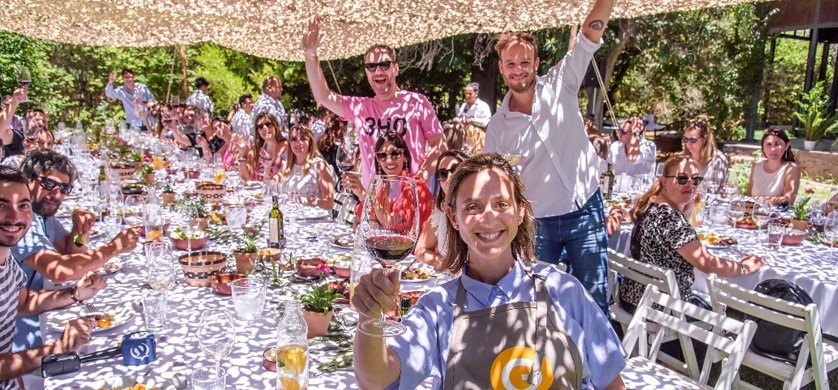 Acción de Gourmet y Supercanal en una bodega de Mendoza