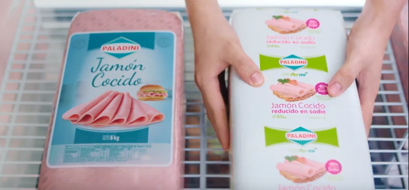 Campaña de Paladini por el lanzamiento de su jamón reducido en sodio