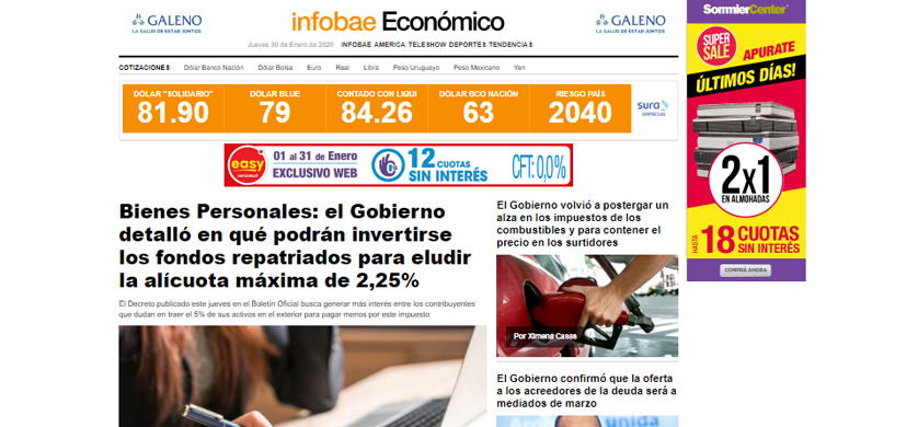 Infobae Económico superó los 14 millones de lectores