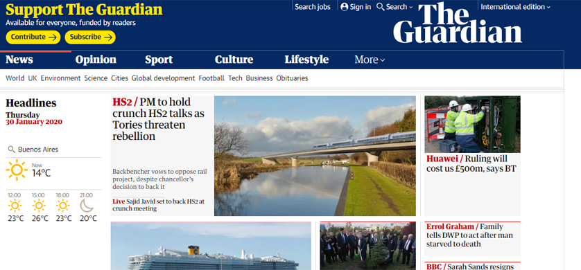 The Guardian no aceptará más publicidad de petroleras