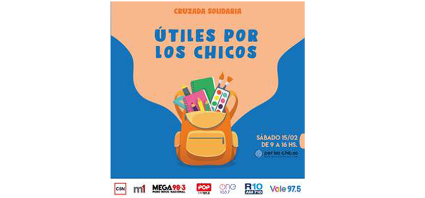Cruzada Solidaria "Útiles por los chicos" de los medios de Indalo