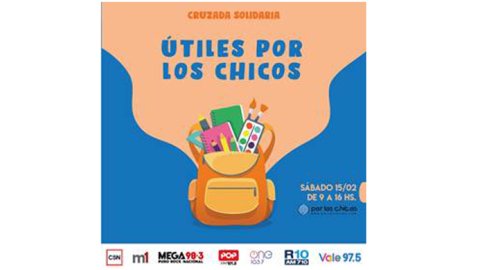 Cruzada Solidaria "Útiles por los chicos" de los medios de Indalo
