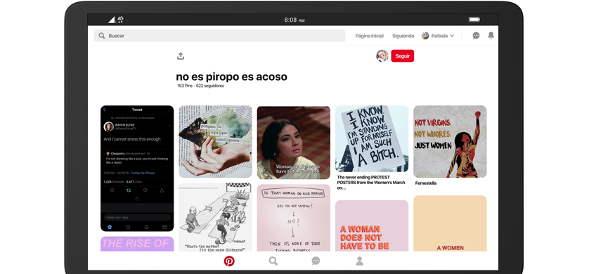 Las mejores búsquedas de Pinterest para el 8M