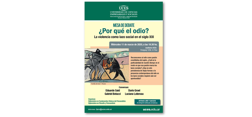 Mesa de debate: La Violencia como lazo social en el siglo XXI