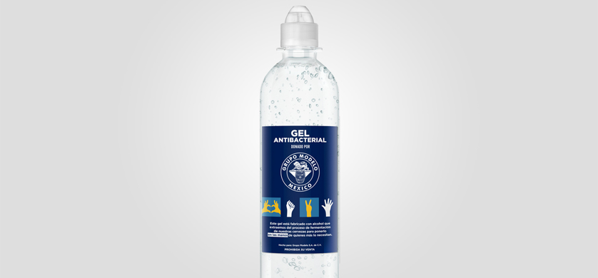 Grupo Modelo donará 300 mil botellas de gel antibacterial