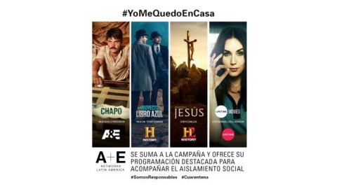 #YoMeQuedoEnCasa: A+E Networks se suma con programación especial