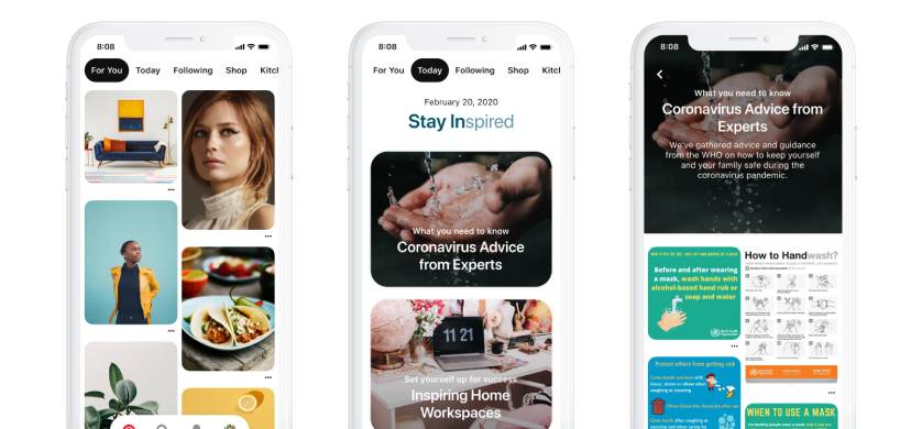 Pinterest presenta la pestaña "Hoy" para inspiración diaria