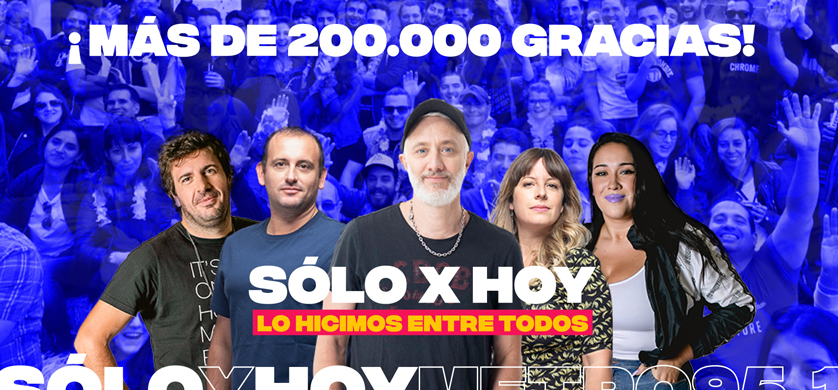 Metro emitió el especial “Solo X hoy” para recaudar fondos
