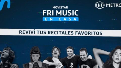 Acción de Movistar en Metro: "Movistar FRI Music en Casa"