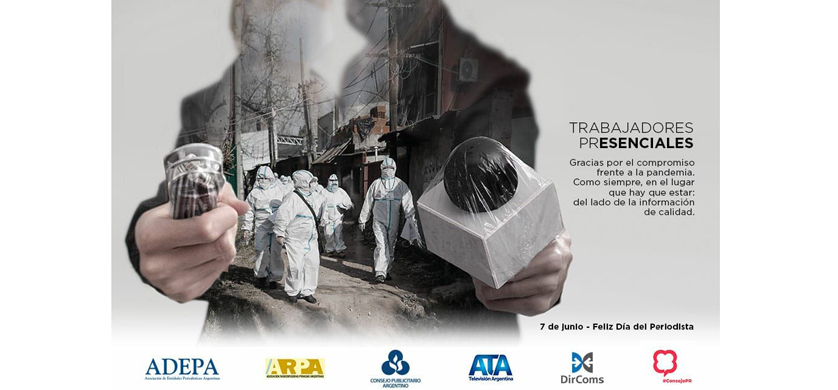 "Trabajadores PrEsenciales", la campaña para saludar a los periodistas en su día