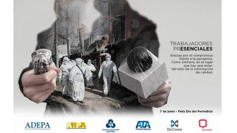 "Trabajadores PrEsenciales", la campaña para saludar a los periodistas en su día