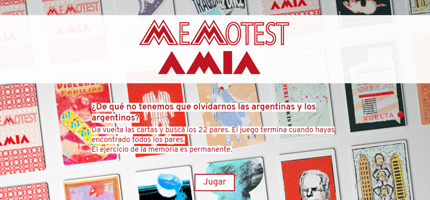 Memotest AMIA, una propuesta lúdica y pedagógica que insta a no olvidar