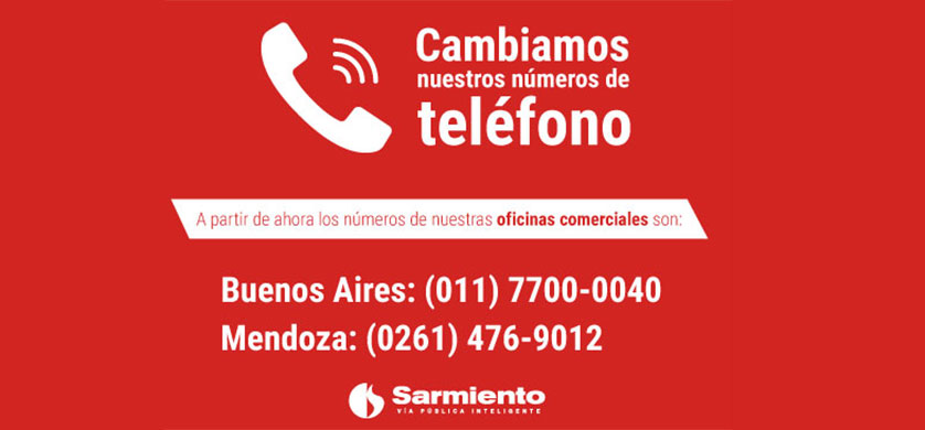 Publicidad Sarmiento tiene nuevos teléfonos