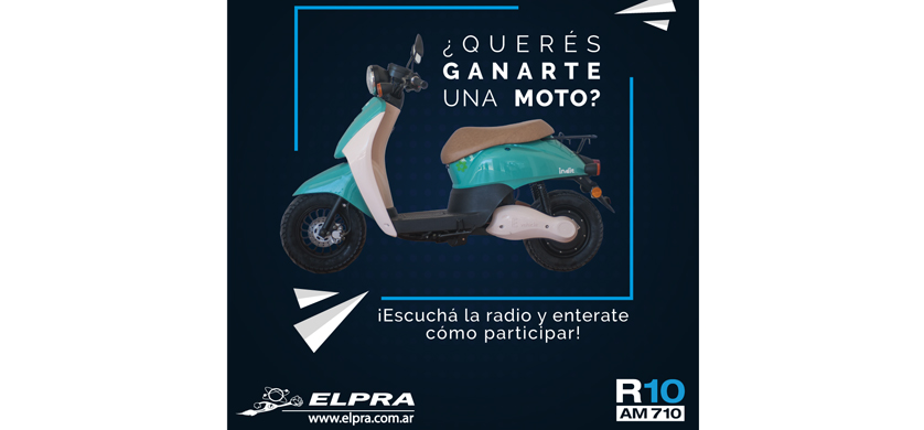 Radio 10 y Elpra regalan una moto 0 km