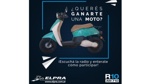 Radio 10 y Elpra regalan una moto 0 km