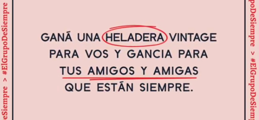 Gancia presentó una promo para festejar la amistad
