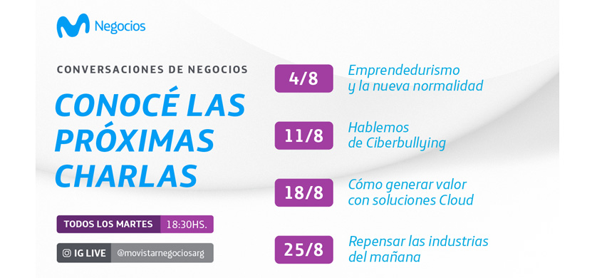 La agenda completa de charlas y webinars de Movistar