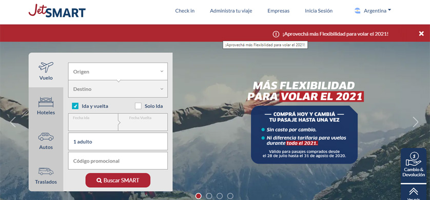 JetSMART vuelve a volar desde septiembre con ocho destinos