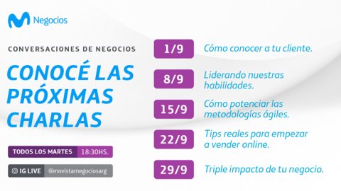 Siguen las charlas de Movistar Negocios para emprendedores