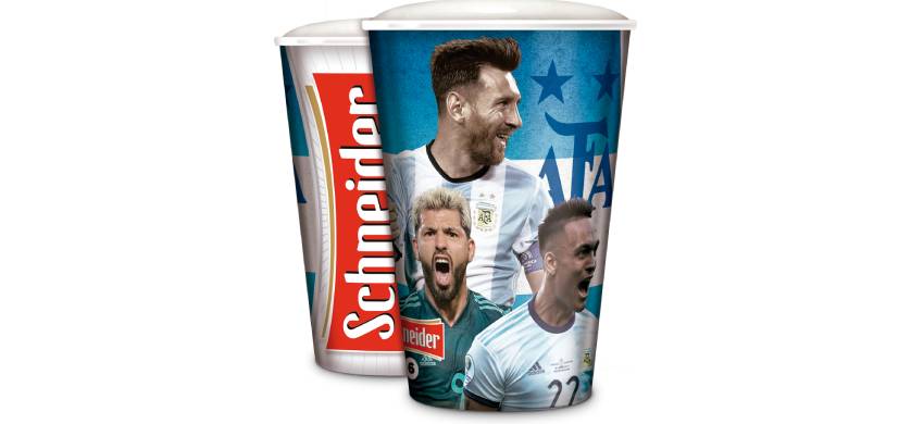 Schneider lanzó los vasos oficiales de la selección argentina