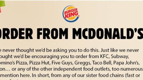 Burger King México también pidió apoyar a McDonald’s y otros restaurantes
