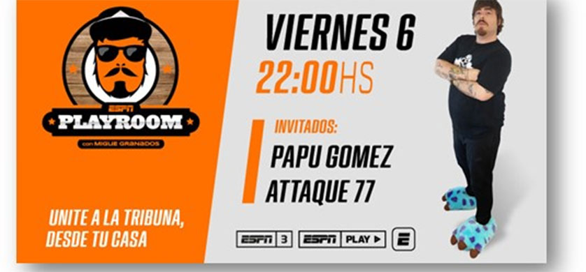 Papu Gómez y Attaque 77, los invitados de ESPN Playroom