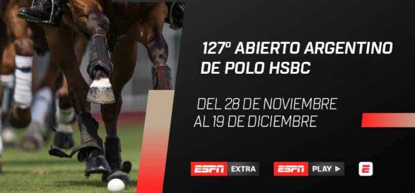 ESPN transmite en vivo el 127° Abierto Argentino de Polo