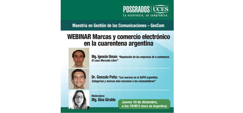 UCES: webinar marcas y comercio electrónico en la cuarentena argentina