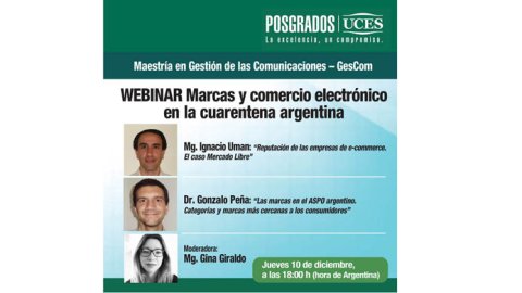 UCES: webinar marcas y comercio electrónico en la cuarentena argentina