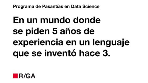 R/GA BA convoca a estudiantes para su Programa de Pasantías en Data Science