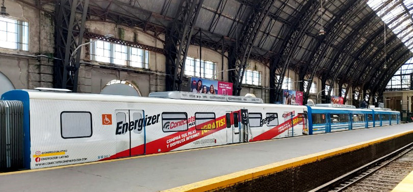 Energizer eligió a Volmedia para su campaña en trenes