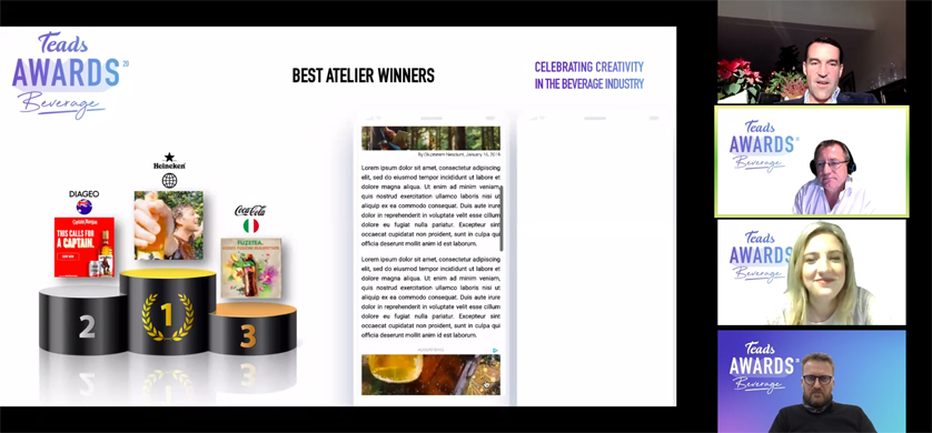 Se conocieron los ganadores de los "Teads Awards, edición bebidas"
