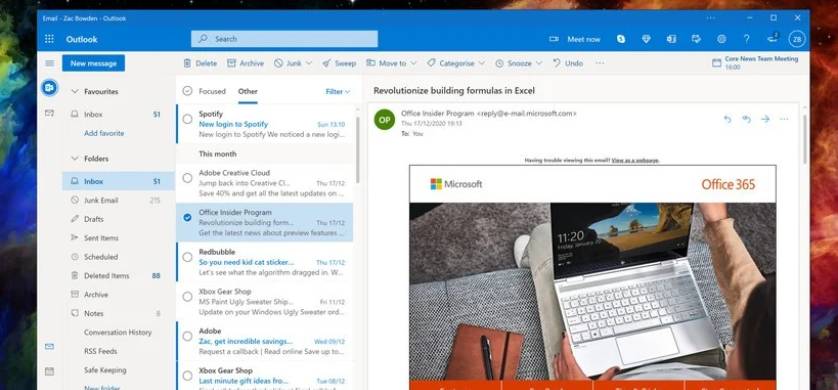 Microsoft prepara “One Outlook” para unificar el Correo y el Calendario en la web