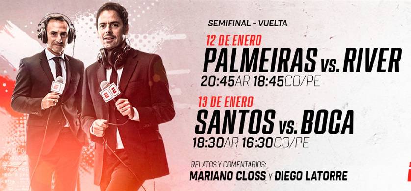 ESPN transmite a River y Boca en busca de las finales de la Libertadores