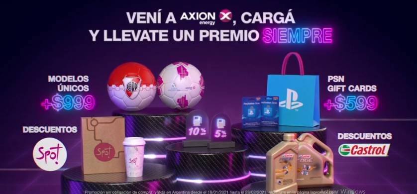 Gut presenta su campaña para AXION energy: "A X lugar, X premio"