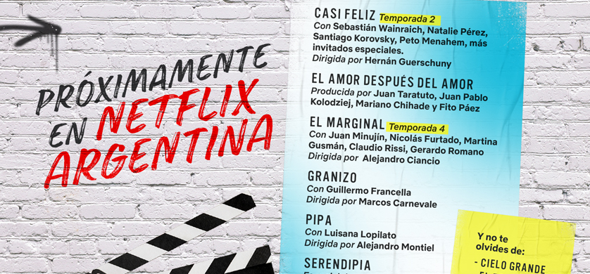 Netflix prepara una serie de producciones argentinas para este año