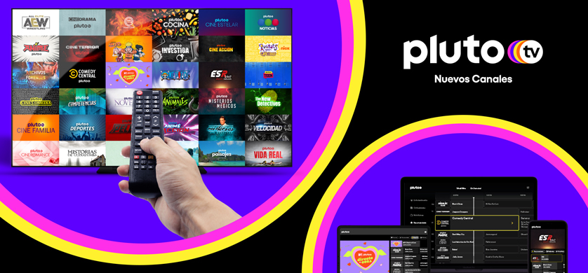 Pluto TV amplía su programación con nuevos canales en Latinoamérica
